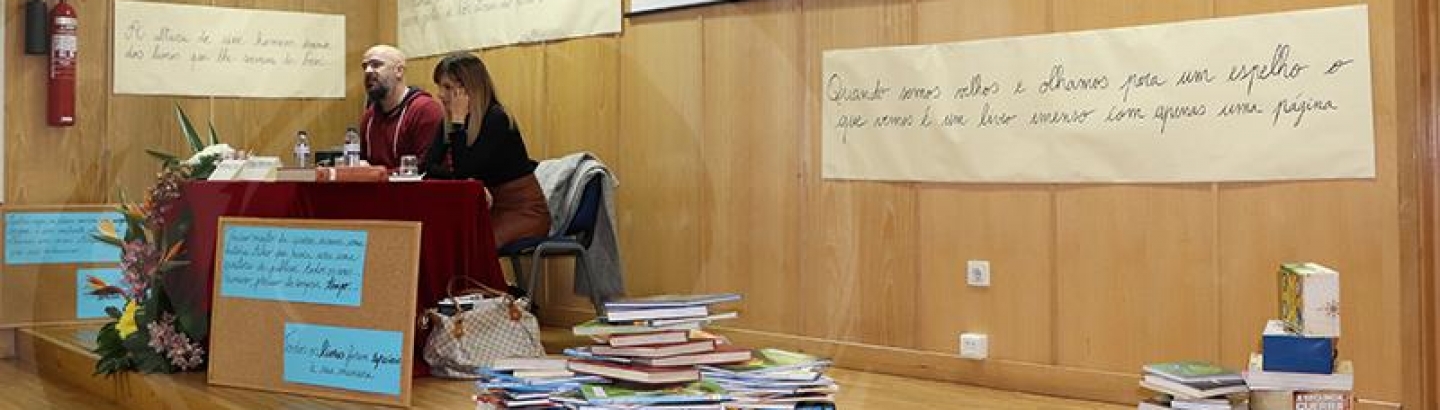 Filipa Martins e Afonso Cruz estiveram à conversa com os alunos da Escola E.B  2/3 Dr.Flávio Gonçalves