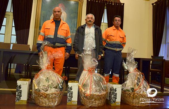 Presidente da Câmara entrega cabazes de Natal a Horácio Costa, José Pinheiro e Artur Alves