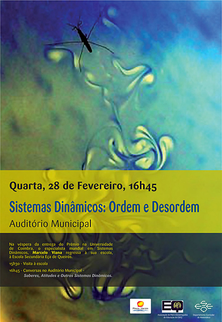 Um dos maiores matemáticos da actualidade dá palestra no Auditório Municipal, Quarta-feira, 28, às 16h45