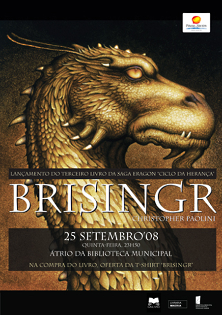 Terceiro livro da saga Eragon lançado na Biblioteca Municipal – dia 25, às 23h50