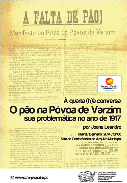 “O pão na Póvoa de Varzim” é tema de conferência por Joana Leandro