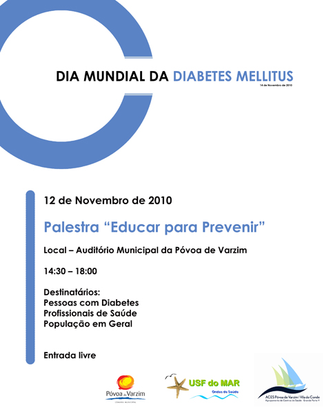 Diabetes: "Educar para Prevenir", no Auditório Municipal
