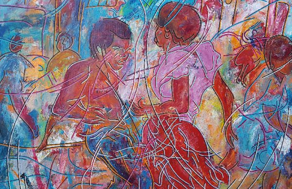 Ocidental Africano em exposição de pintura e escultura