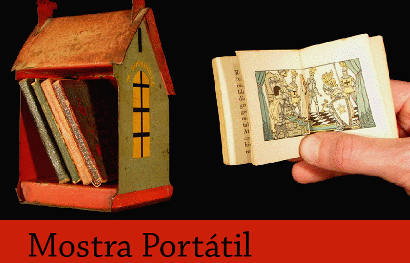 Mostra Portátil livros miniatura e Oficinas