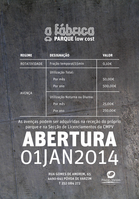 Já abriu Parque de Estacionamento Low Cost