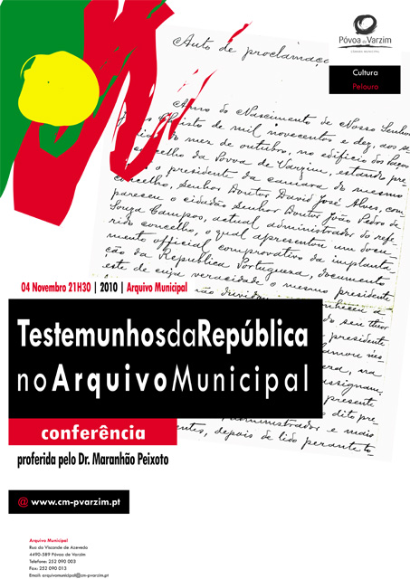 "Testemunhos da República no Arquivo Municipal" – conferência na próxima quinta