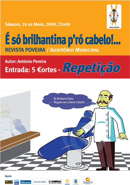 Revista Poveira "É só brilhantina p’ró cabelo!..." - dia 16, no Auditório Municipal