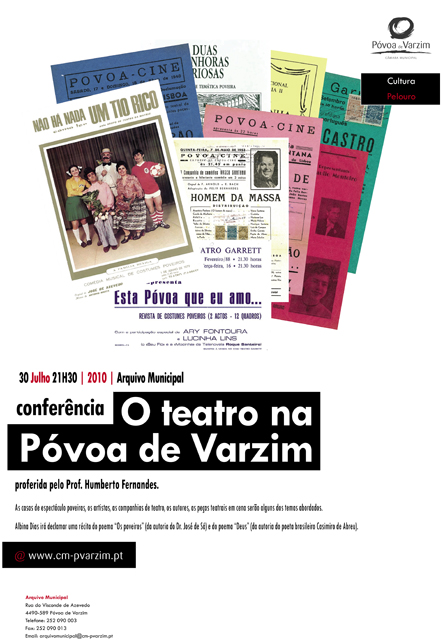 Teatro é mote de conferência no Arquivo Municipal