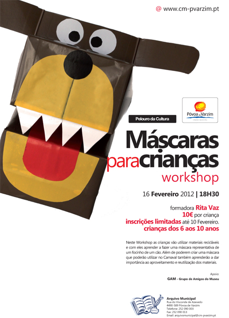 Workshop de Máscaras para crianças