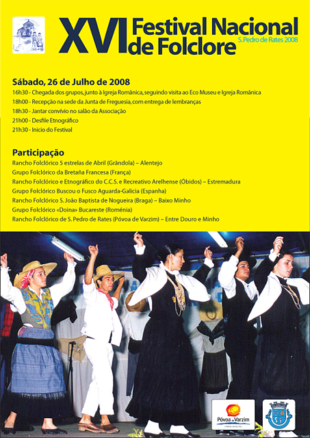 Festival de folclore internacional em Rates, dia 26 de Julho