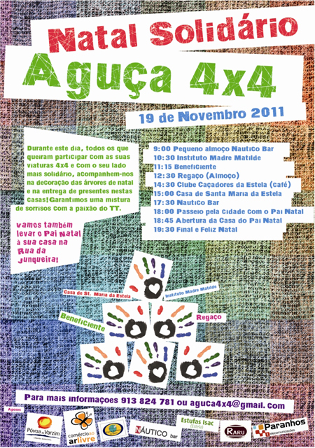 Natal Solidário Aguça 4x4, a 19 de Novembro