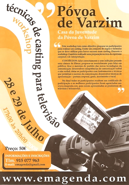 Técnicas de Casting para televisão – workshop começa na próxima semana