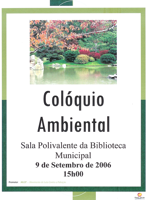 Colóquio Ambiental, sábado, na Biblioteca Municipal