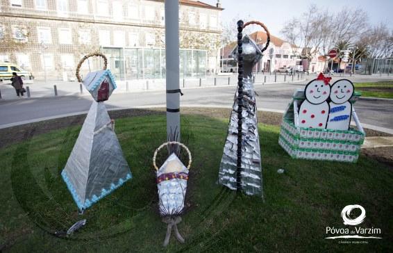 Decorações natalícias com materiais reutilizáveis e recicláveis