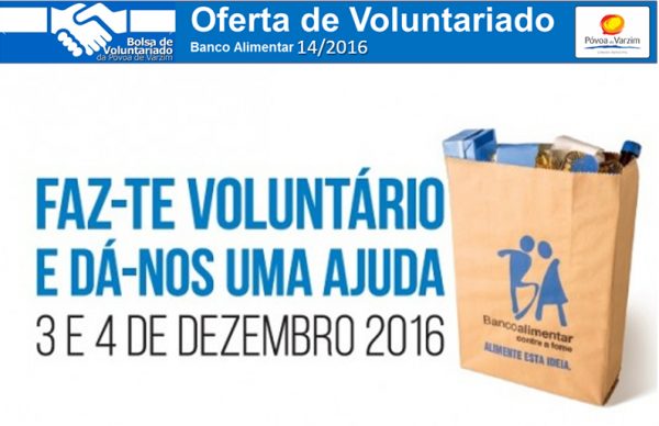 Faça voluntariado e ajude o Banco Alimentar