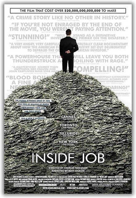 "Inside Job – A verdade da crise" em exibição no Auditório Municipal