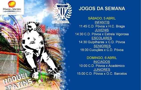 Jogos do CD Póvoa no fim de semana