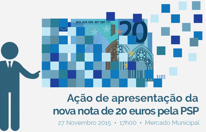 Nova nota de 20€ apresentada no Mercado