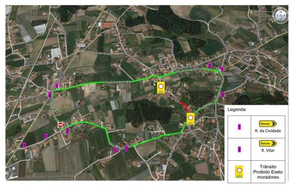 Obras em Terroso: alteração temporária do trânsito