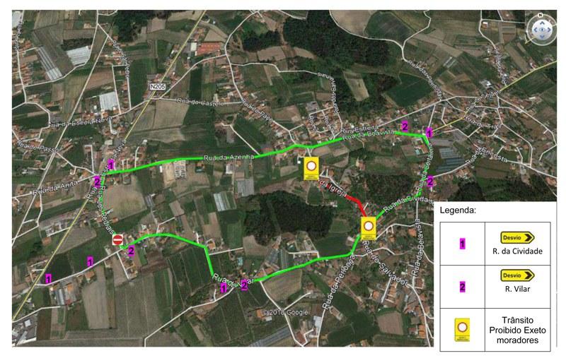 Obras em Terroso: alteração temporária do trânsito