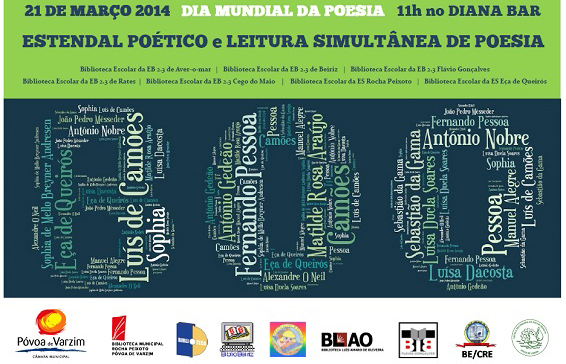 Dia Mundial da Poesia com comemorações todo o dia no Diana Bar