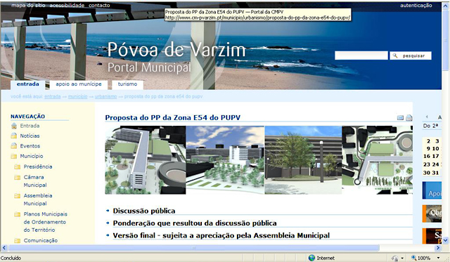 Plano Pormenor da Zona E54 – resultados da discussão pública no portal municipal