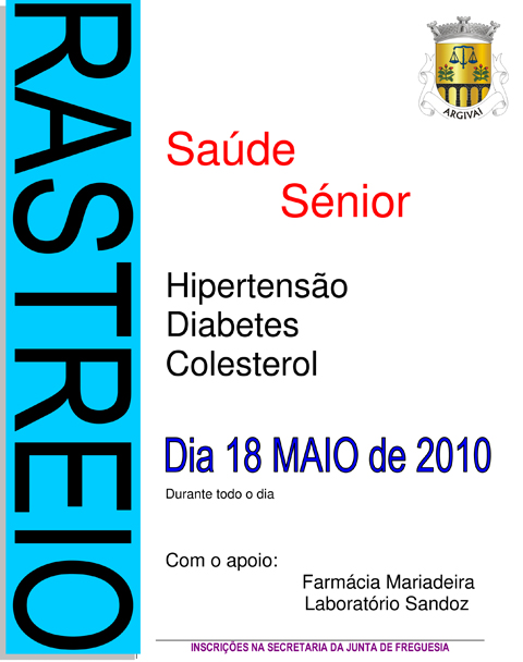 Rastreio gratuito, em Argivai