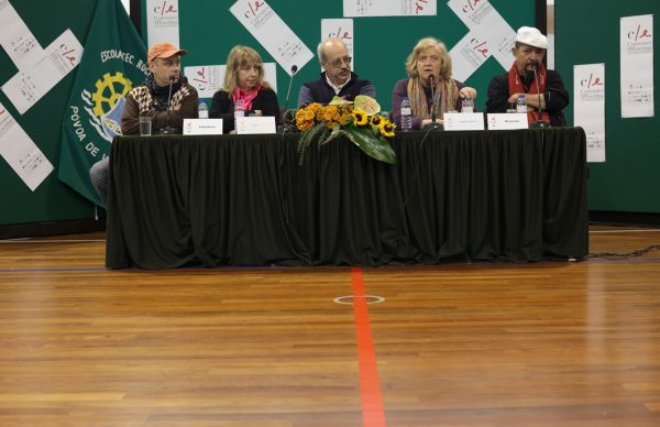 Inês Pedrosa, Leonor Xavier, Manuel Rui e Pablo Ramos partilharam “palavras” com alunos da Escola Rocha Peixoto