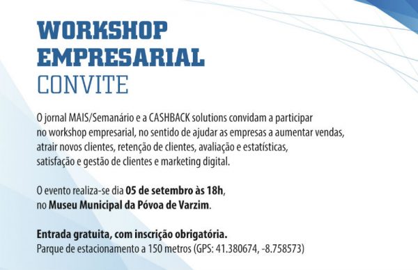 Workshop Empresarial: Inscrições abertas