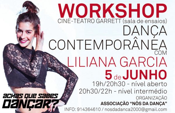 Workshop de Dança Contemporânea com Liliana Garcia