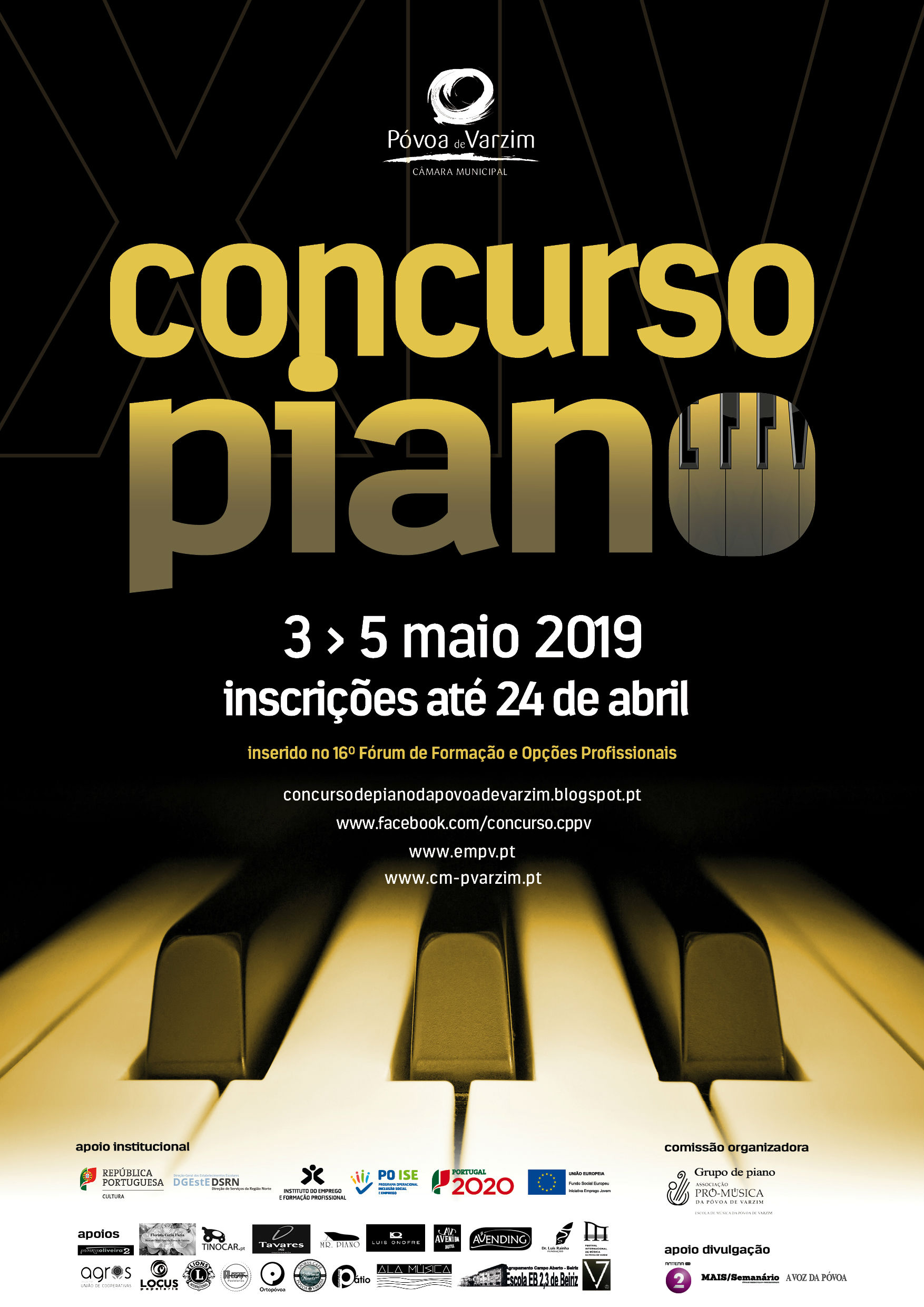 XIV Concurso de Piano: Inscrições