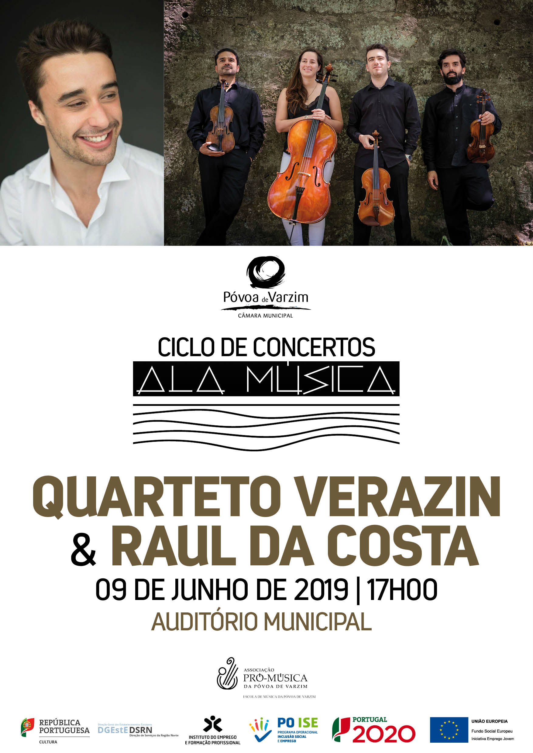 Ciclo de Concertos Ala-Música com Quarteto Verazin e Raúl da Costa