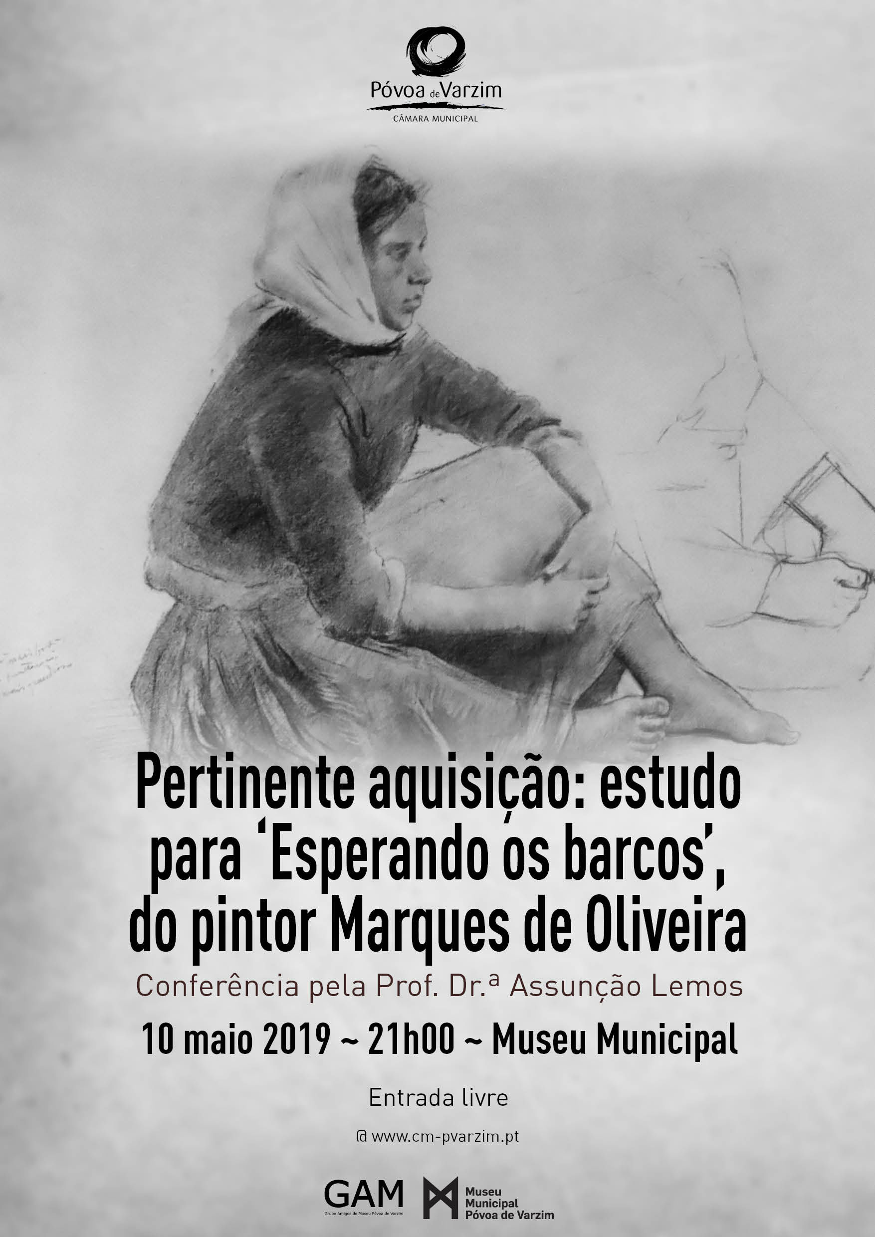Conferência sobre "A pertinente aquisição: estudo esperando os barcos do pintor Marques De Oliveira"
