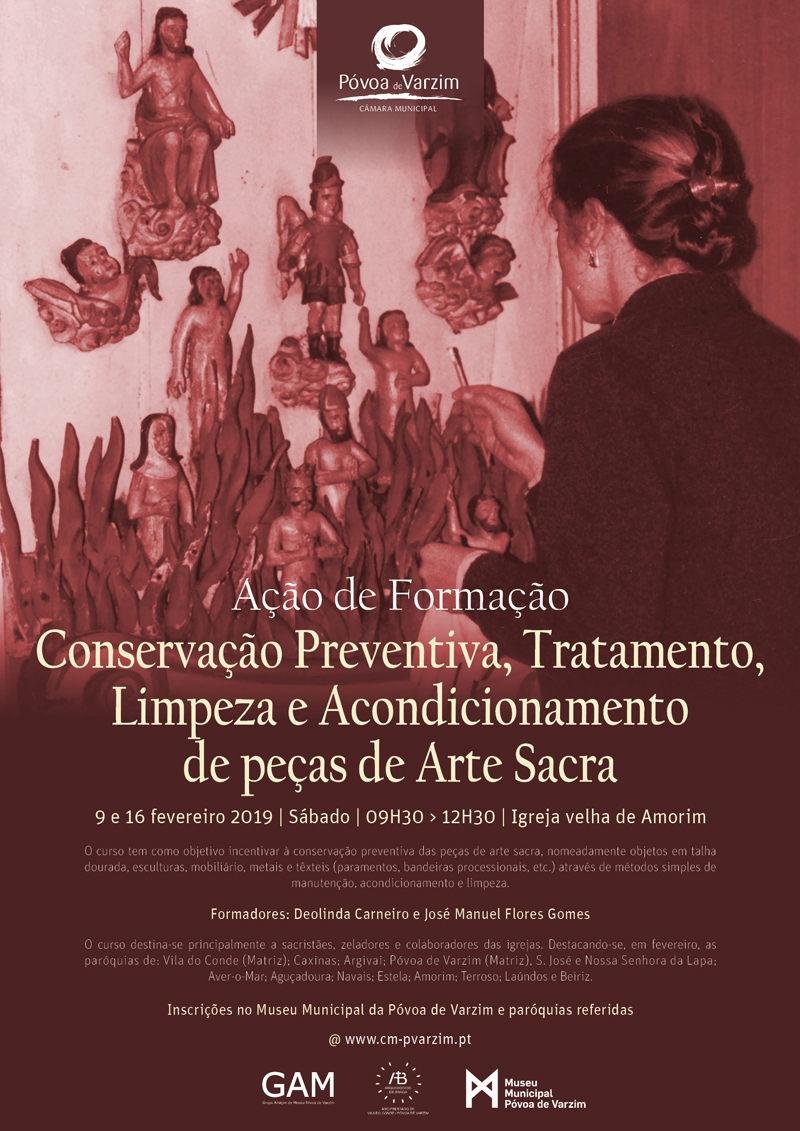 Ação de formação "Conservação preventiva, tratamento, limpeza e acondicionamento de peças de arte sacra"