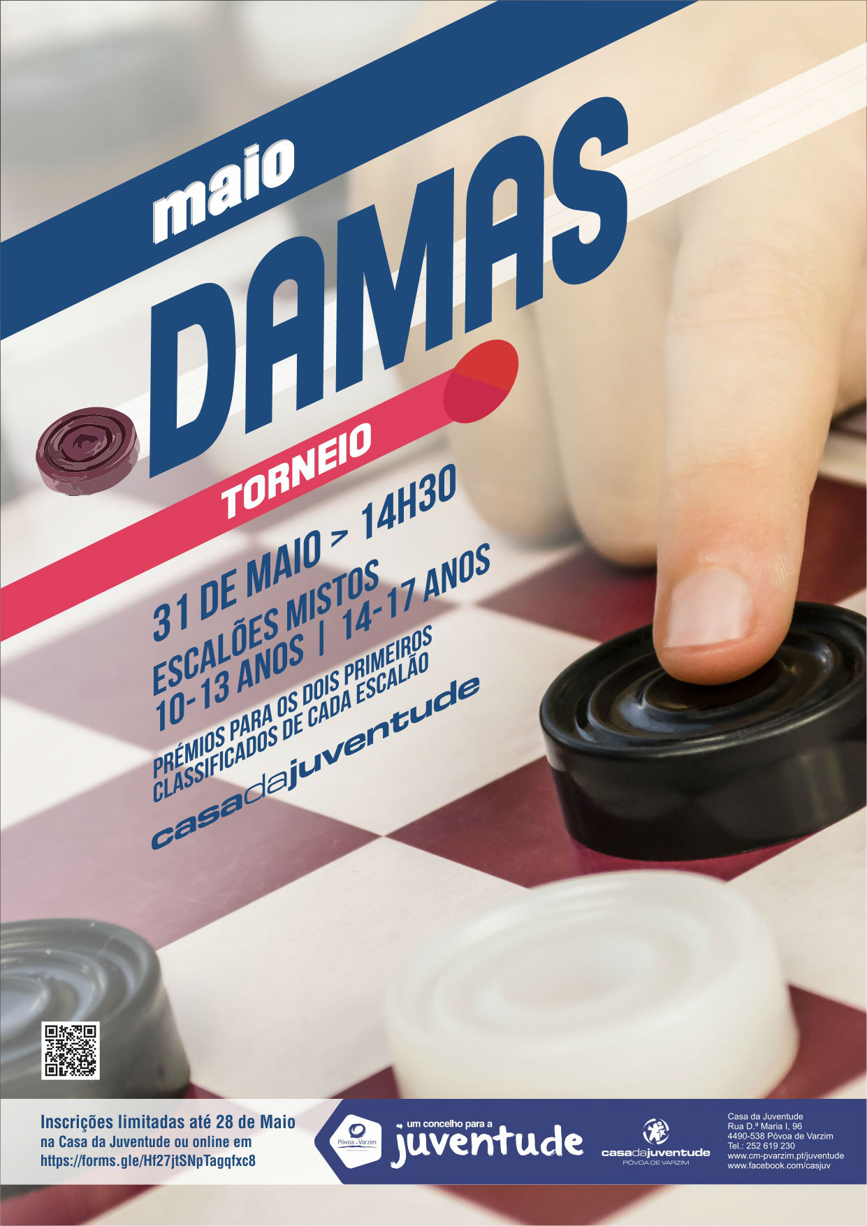 Torneio de Damas na Casa da Juventude