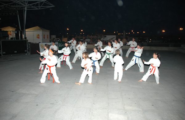 Exibição de artes marciais pela União Poveira de Karaté