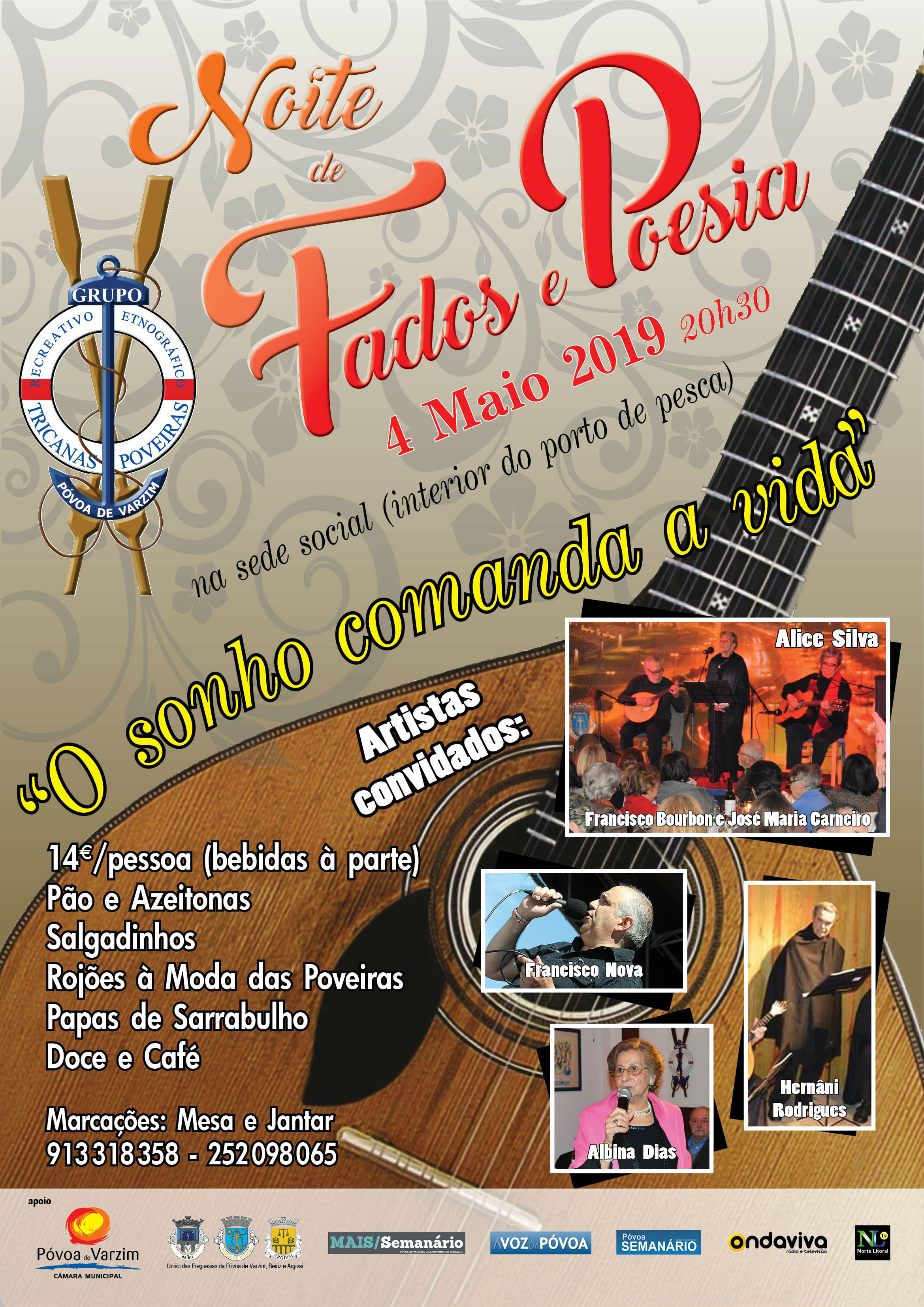 As Tricanas Poveiras organizam noite de Fados e Poesia