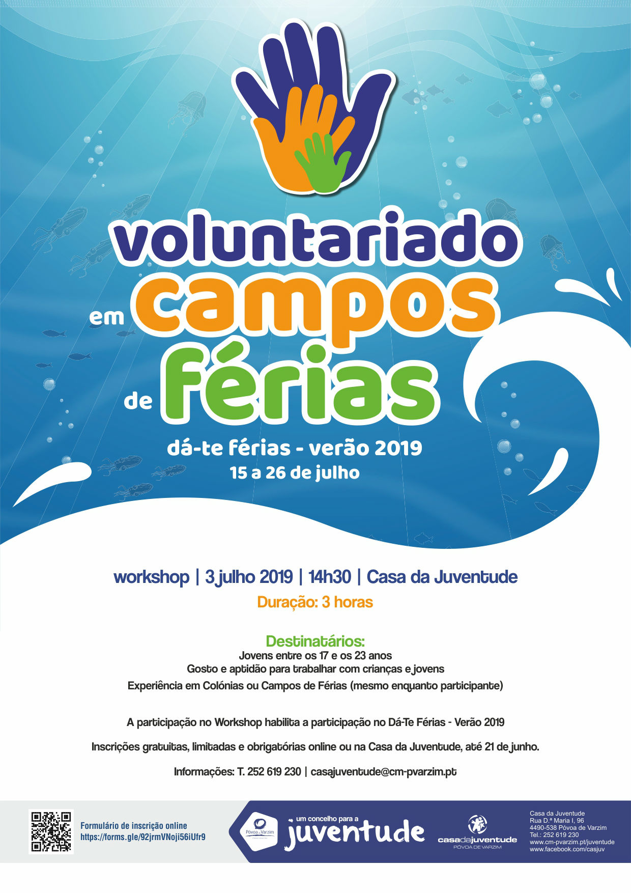 workshop "Voluntariado em campos de férias"