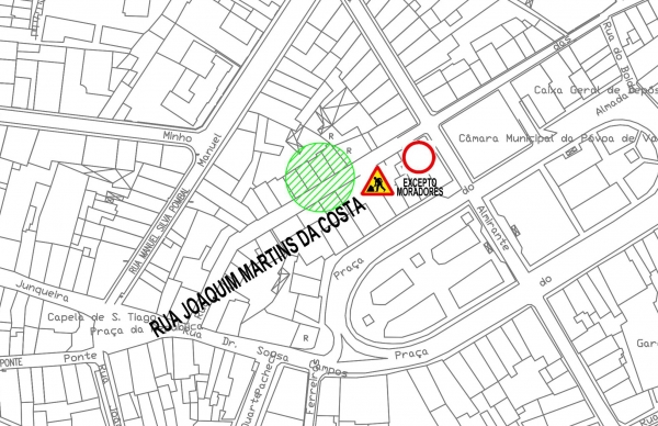 Rua Joaquim Martins da Costa cortada ao trânsito na quinta-feira