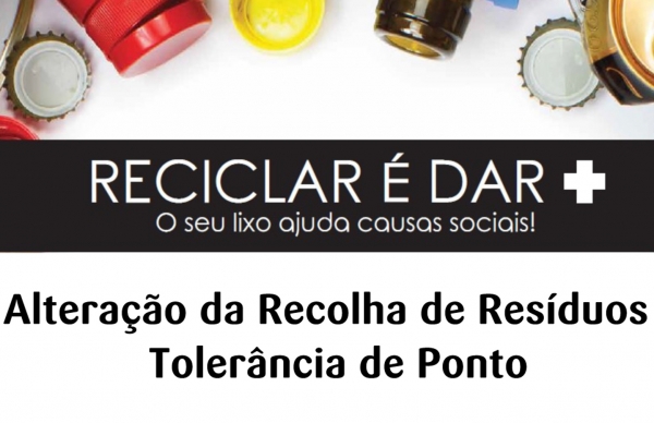 Quarta-feira, 8 de abril, não coloque o seu lixo nos contentores e na rua