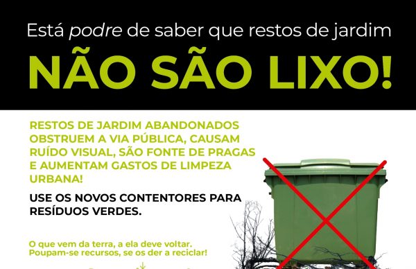 Os restos de jardim não são lixo! Município aposta na recolha seletiva de resíduos verdes em todo o concelho
