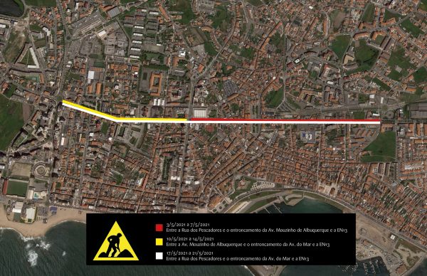 Obras na EN 13: constrangimentos à circulação