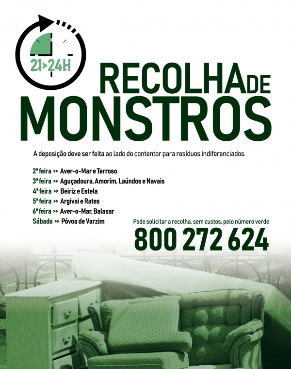 Hoje, há Recolha de Monstros Domésticos em Aver-o-Mar e Balasar
