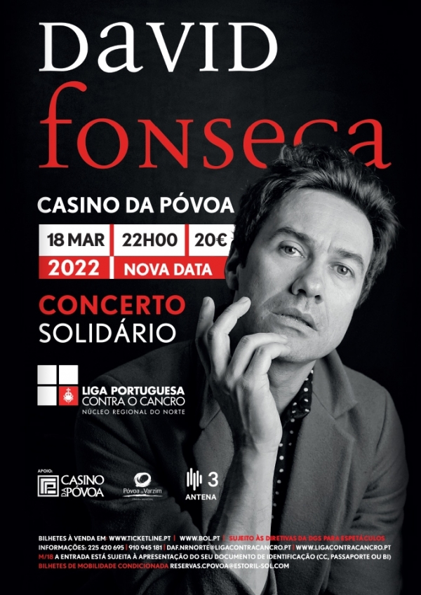 Concerto David Fonseca no Casino da Póvoa