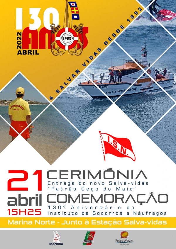 21 de abril: Comemoração do 130.º Aniversário do Instituto de Socorro a Náufragos