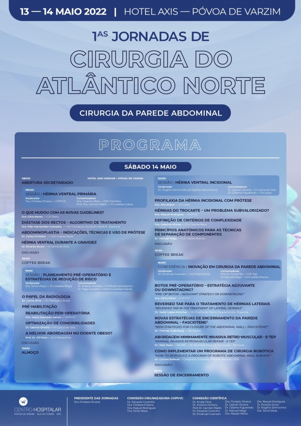 1ªs Jornadas de Cirurgia do Atlântico Norte – Cirurgia da Parede Abdominal