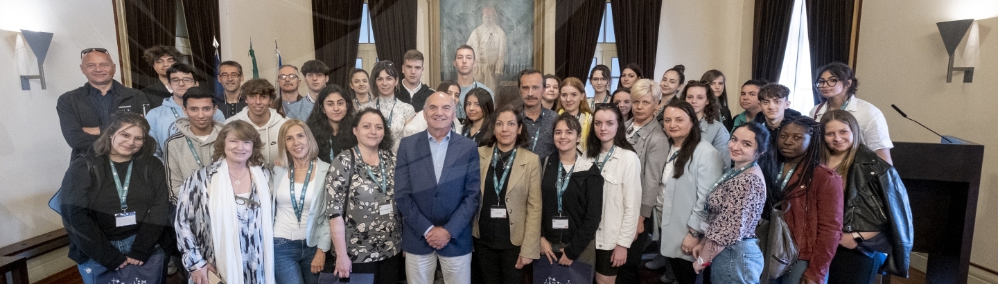 Delegação europeia do projeto ERASMUS recebida nos Paços do Concelho
