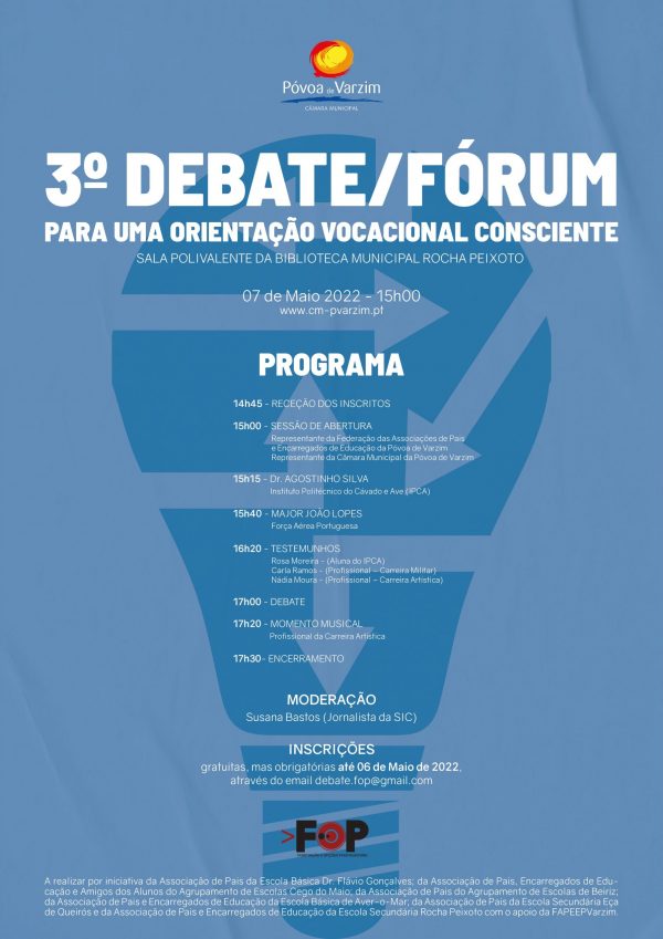 3º Debate/Fórum para uma Orientação Vocacional Consciente