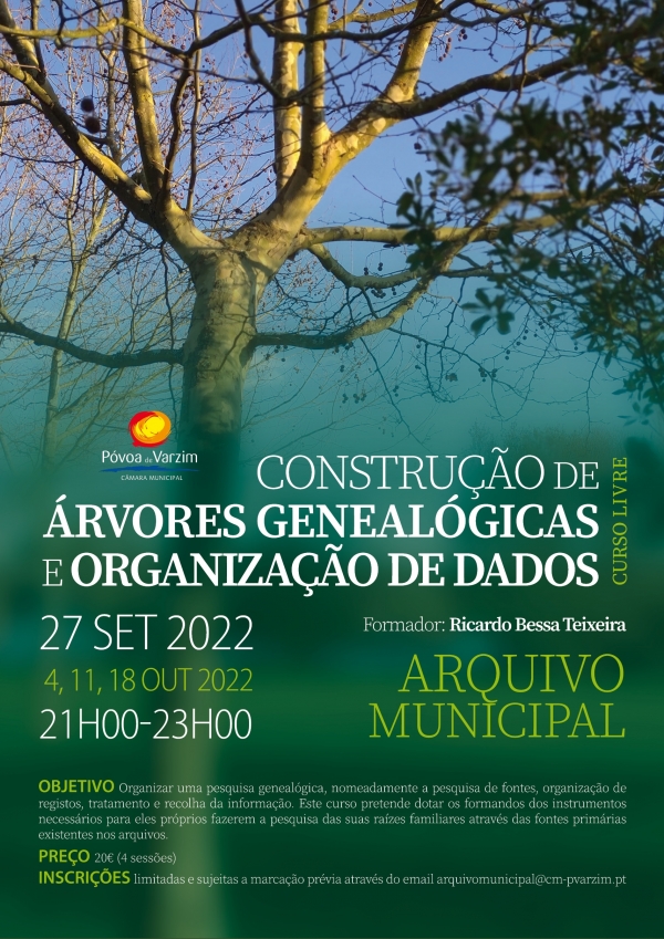 Curso Livre de construção de árvores genealógicas e organização de dados