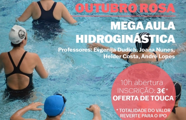 Amanhã, há aula de hidroginástica solidária nas Piscinas Municipais!
